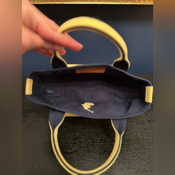 Ralph Lauren Mini Handbag in Yellow & Navy - Picture 7 of 9
